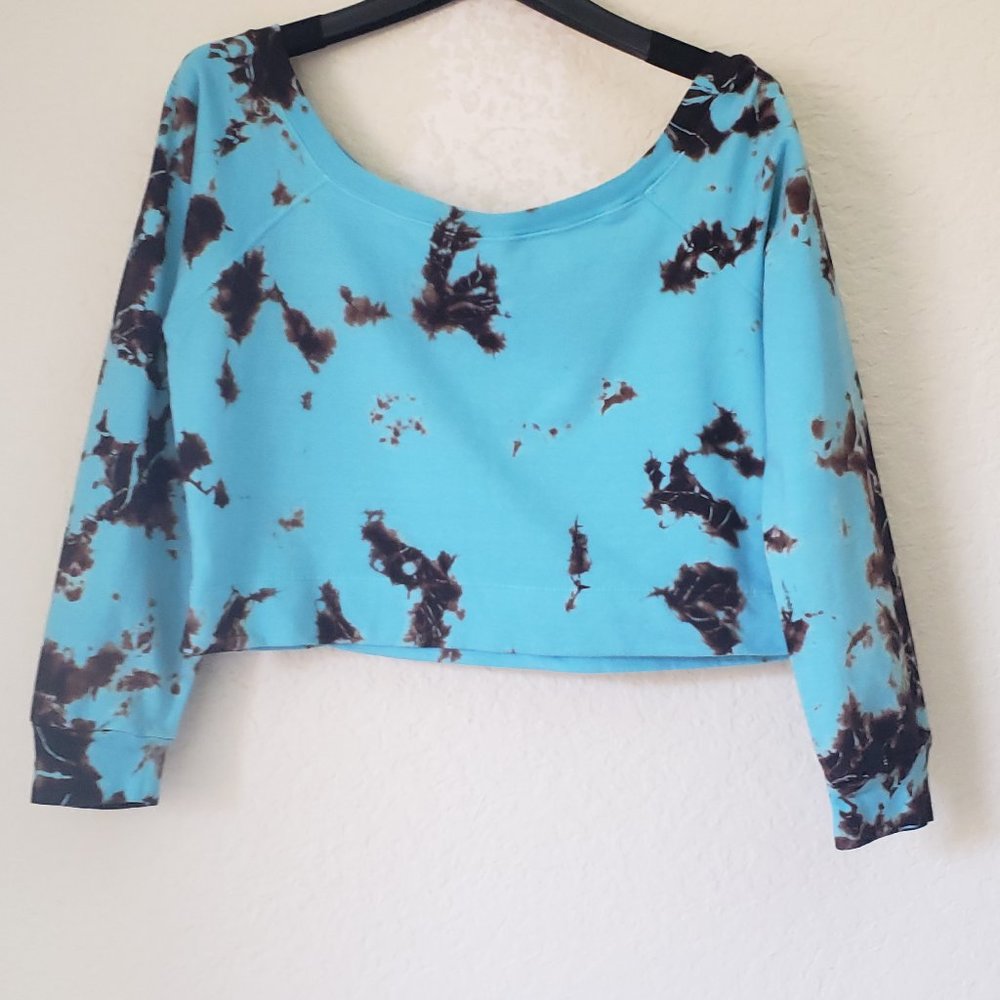 Turquoise & Brown Sweet Tie Dyed Sweatshirt